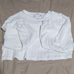 White Cropped Sweater